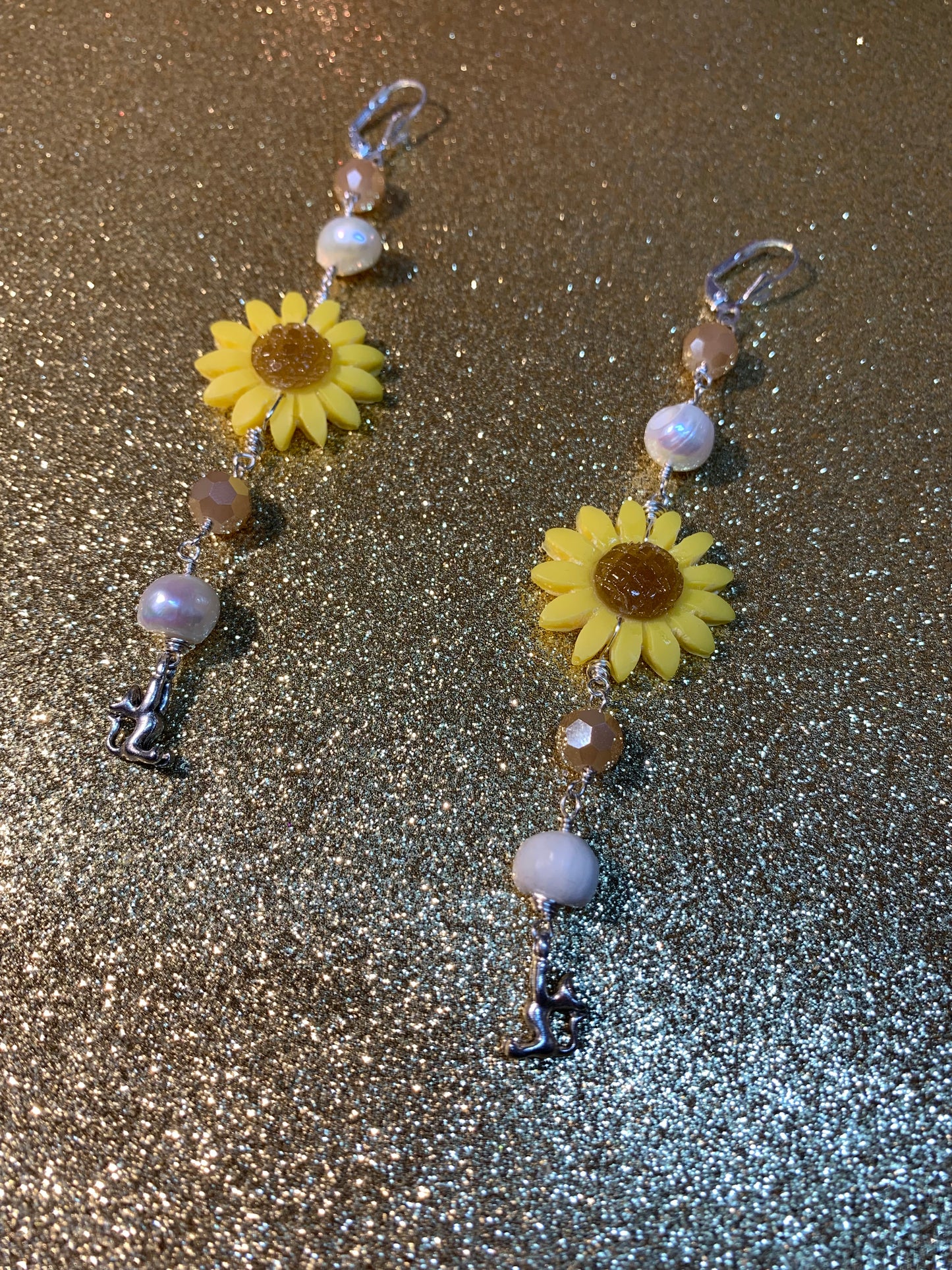 Sunflower earrings