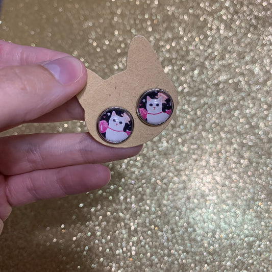 Rose Cats studs