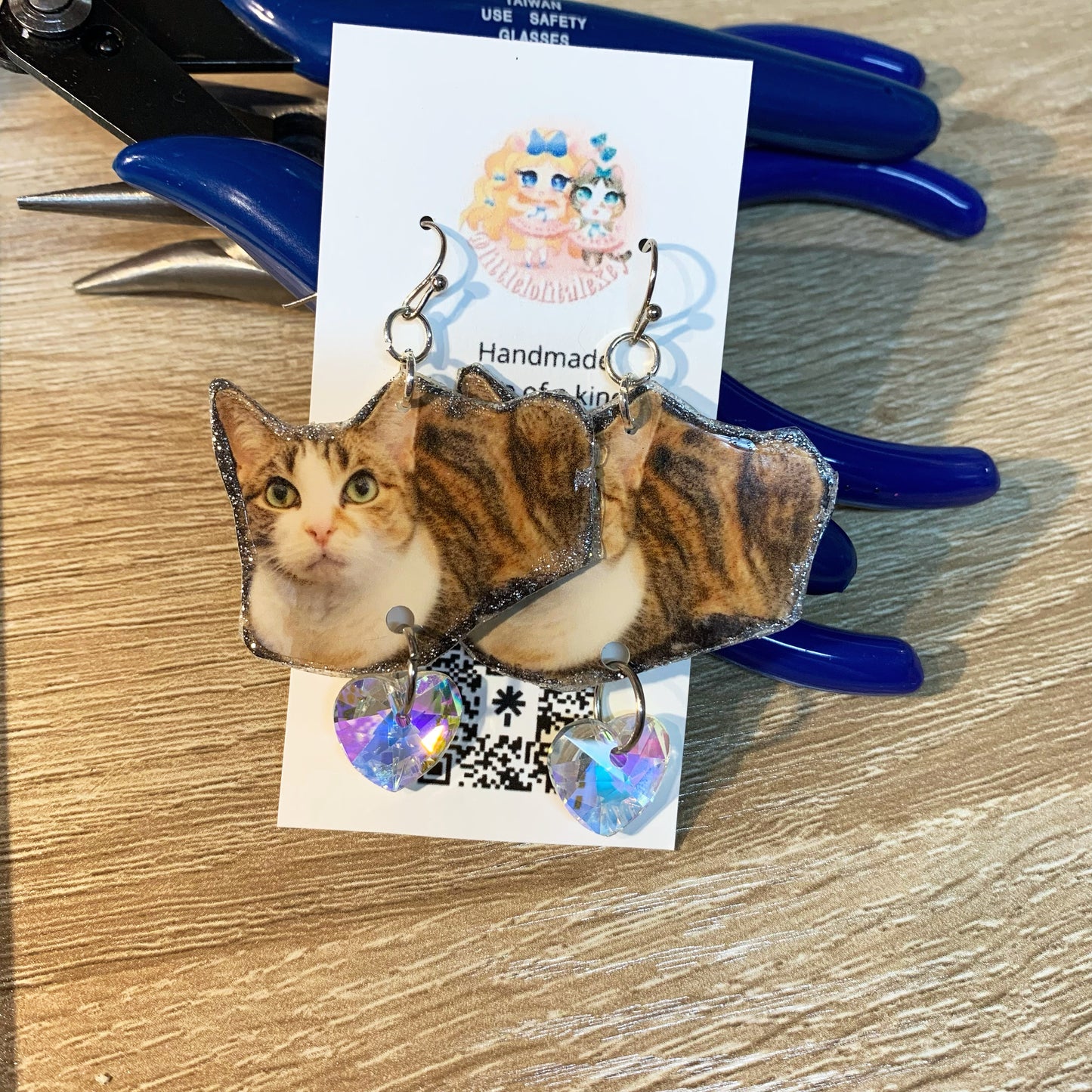 Custom pet earrings.