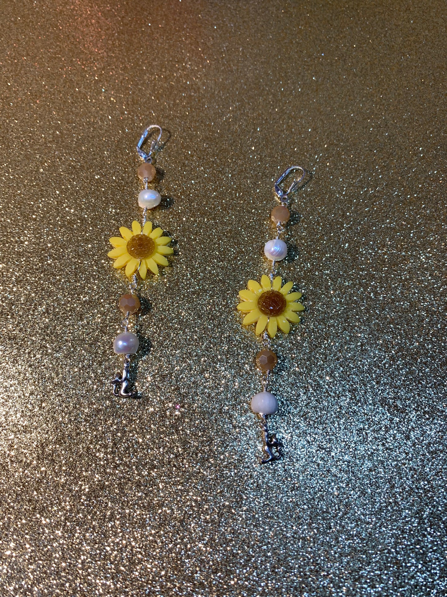 Sunflower earrings