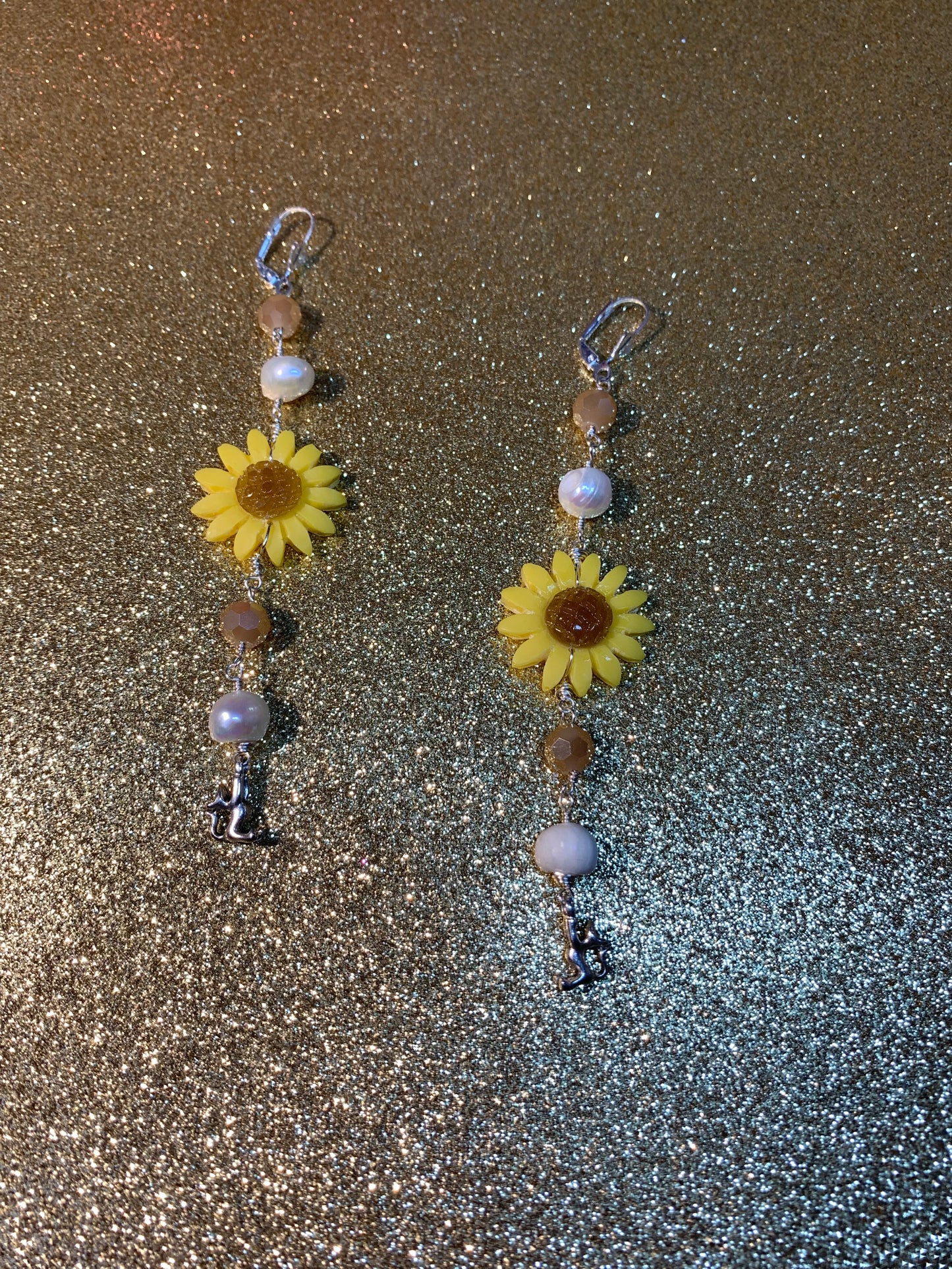 Sunflower earrings